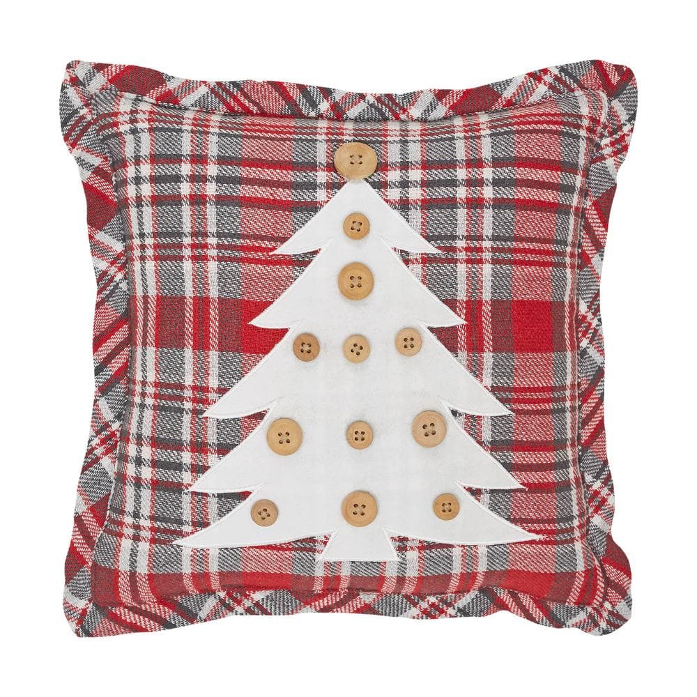 Safavieh Winter Tree Pillow ,Red/Silver