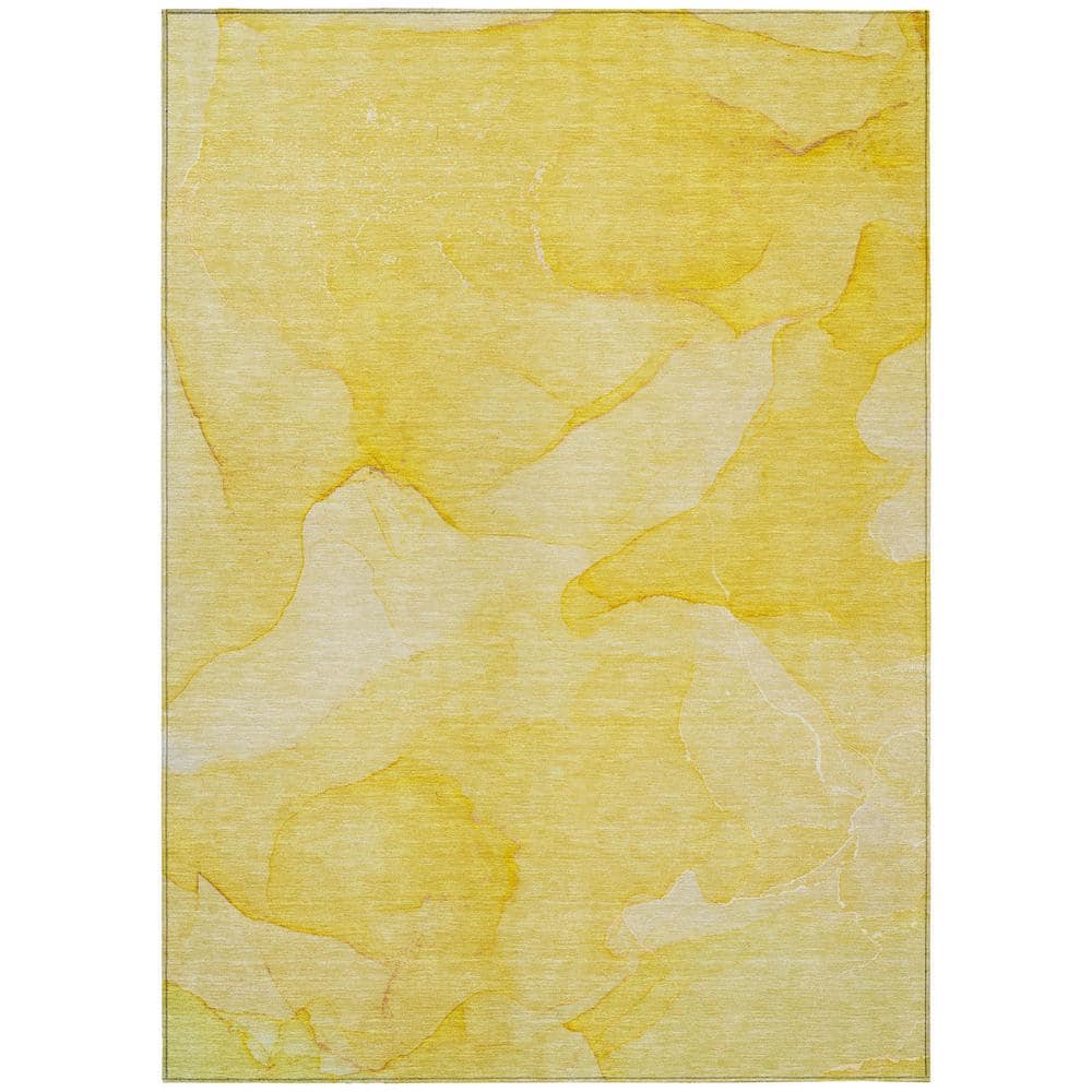 Chantille ACN509 Gold 8 ft. x 10 ft. Machine Washable Indoor/Outdoor Geomet