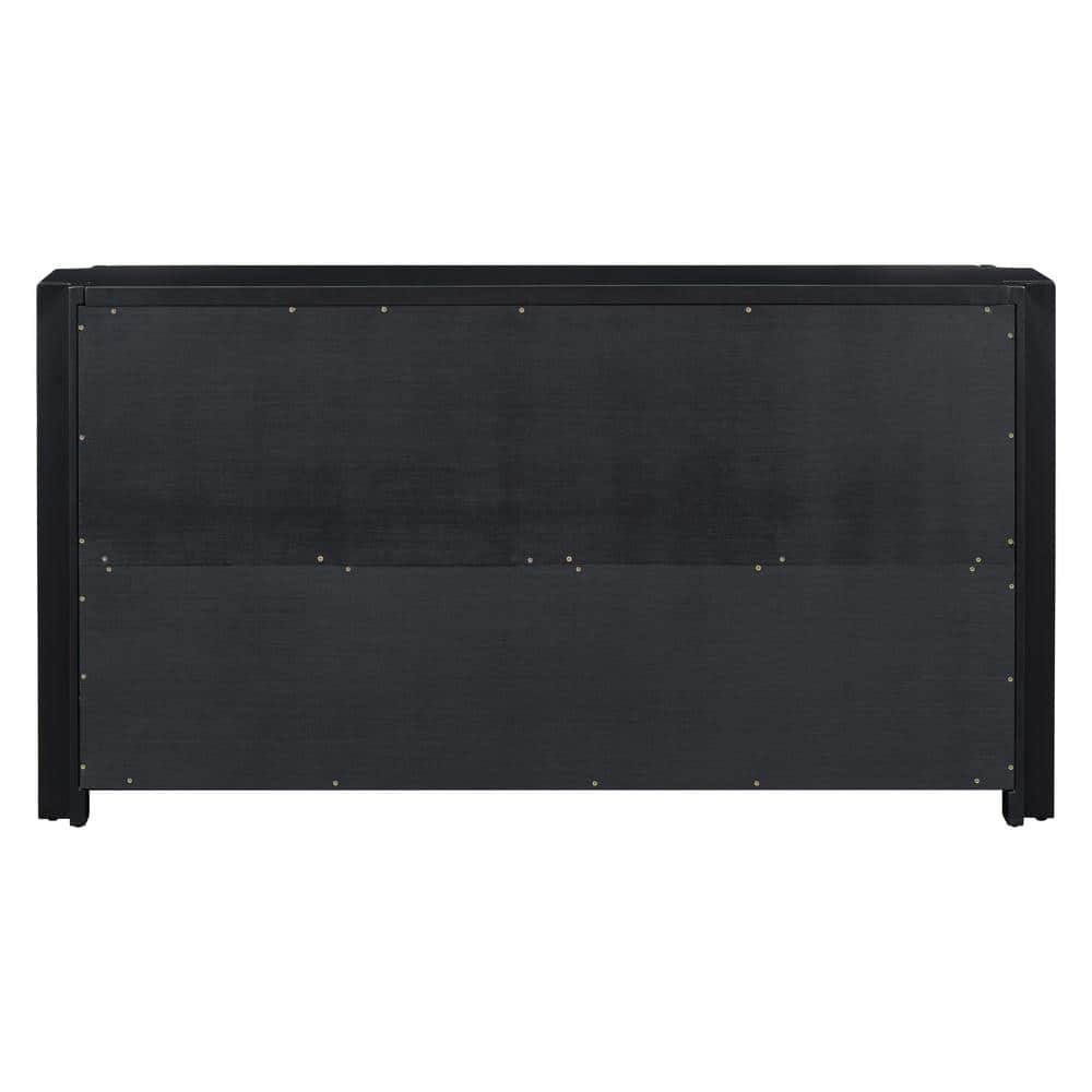 60.00 in. W x 16.00 in. D x 32.00 in. H Black Linen Cabinet Storage Cabinet