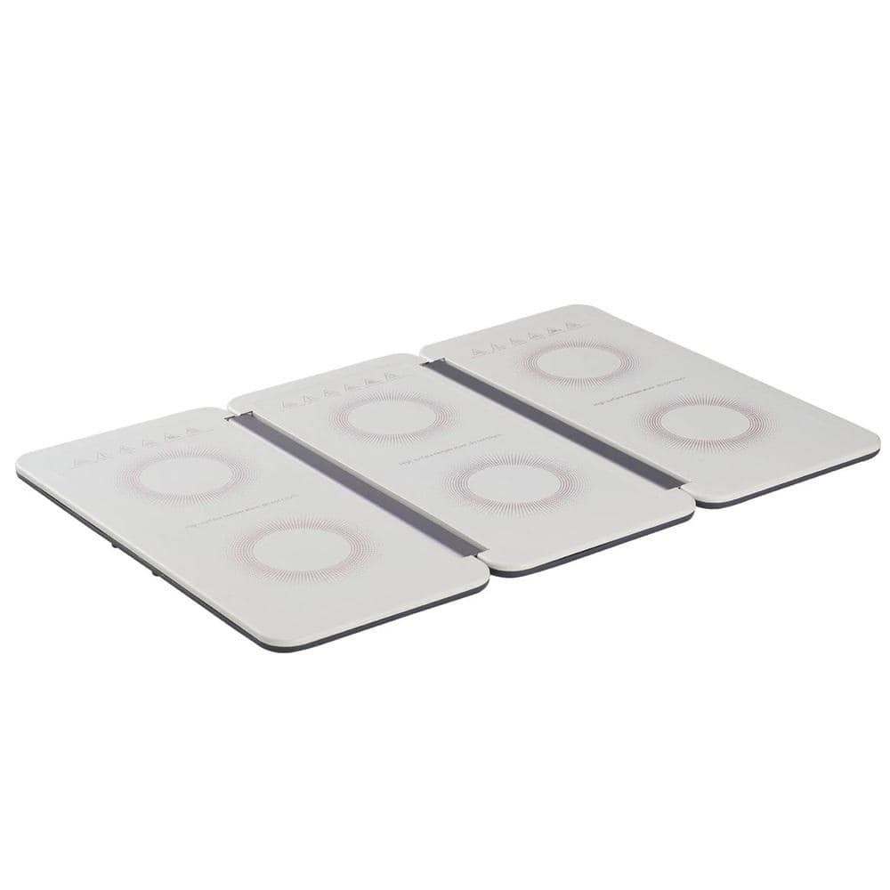 4.32 Qt. White Buffet Server Electric Warming Tray with Adjustable Temperat