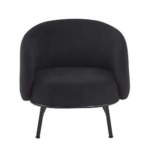 Monahan Black Velvet Arm Chair