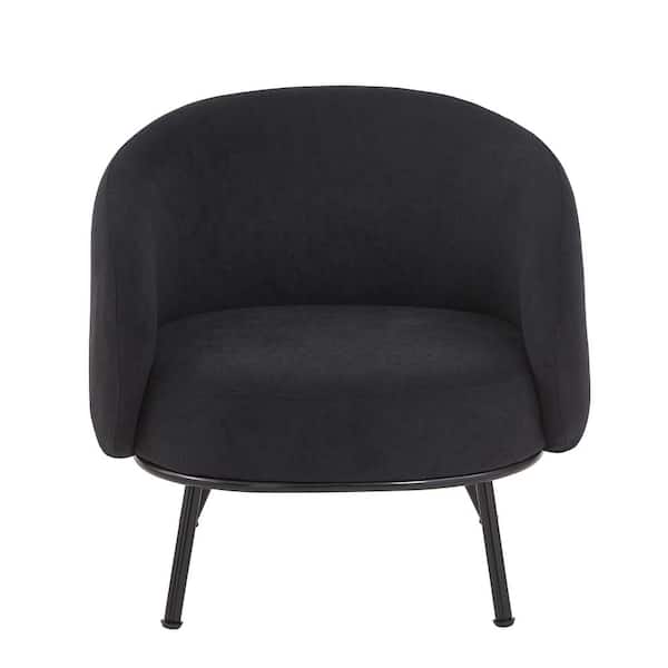 US Pride Furniture Monahan Black Velvet Arm Chair
