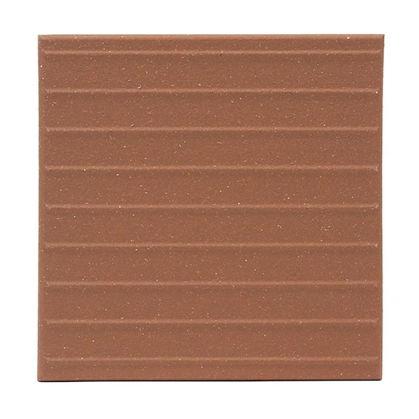 Unbranded 6 in. x 6 in. Red Tread Quarry Ceramic Floor and Wall Tile (0.25 sq. ft./Each)