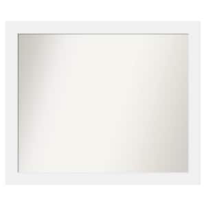 Corvino White 43 in. x 36 in. Custom Non-Beveled Matte Wood Framed Bathroom Vanity Wall Mirror