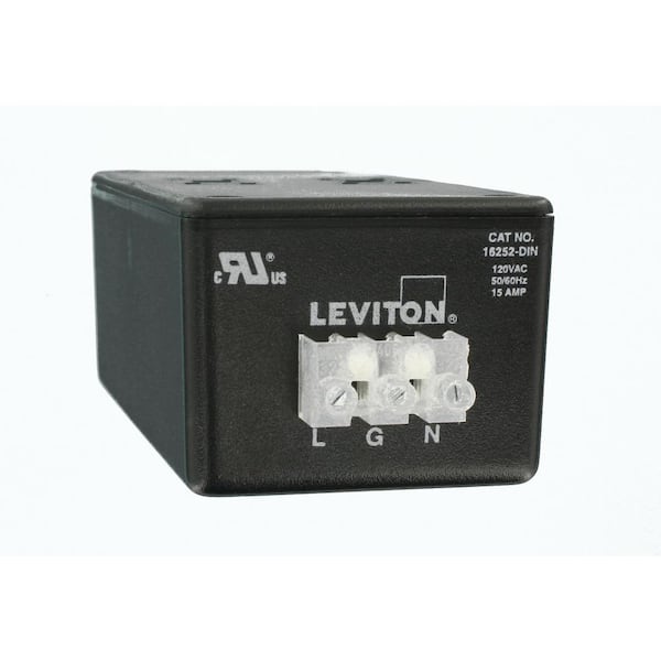 15 Amp 125 V Industrial Grade Duplex Outlet/Receptacle, Gray (1-Pack) 16252-DIN