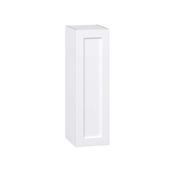 Milton 12 in. W x 14 in. D x 40 in. H Assembled Shaker Wall Kitchen Cabinet in Bright White