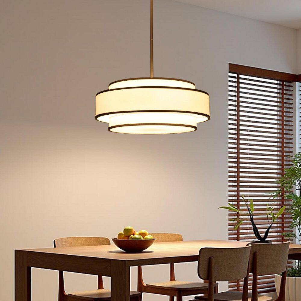 5-Light Nickel Modern Drum Pendant Light with with White Fabric Lampshade Height Adjustable Chandelier for Dining Room price history on PriceWatchPro