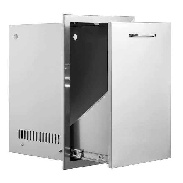 Outdoor Kitchen Drawer 16 in. W x 22 in. H x 16 in. D Stainless Steel Propane Tank Access Drawer with Handle