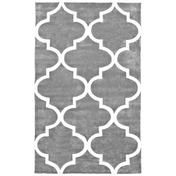 nuLOOM Fez Moroccan Trellis Slate 4 ft. x 6 ft. Area Rug