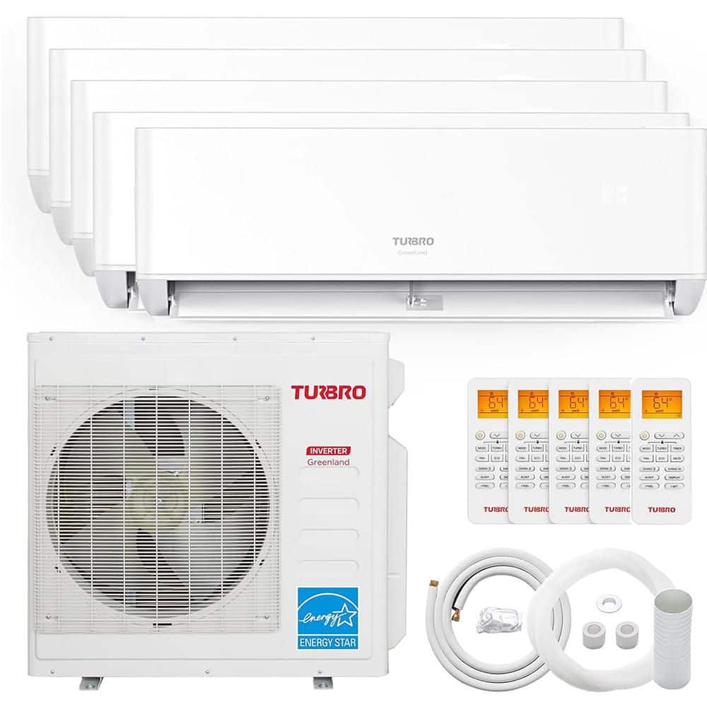 42,000 BTU 5 Zones 22 SEER2 Inverter Mini Split AC/Heating System, Ductless with Heat Pump, WiFi Enabled, 9K+9K+9K+9K+9K price history on PriceWatchPro