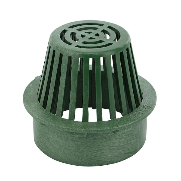 NDS 6 in. Plastic Round Atrium Drainage Grate in Green