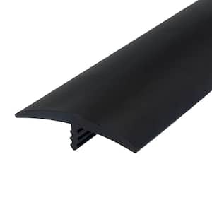 1-5/8 in. Black Flexible Polyethylene Center Barb Bumper Tee Moulding Edging 12 foot long Coil