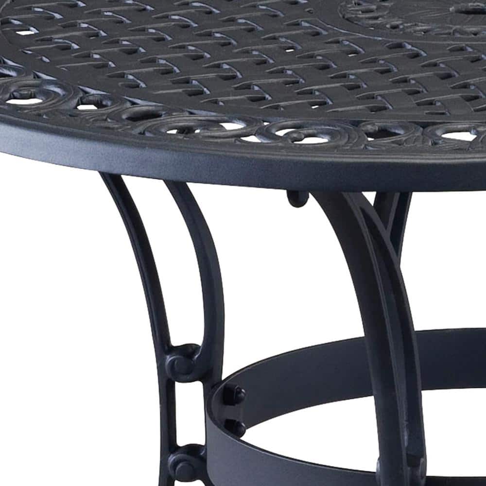 Sanibel Classic Black Cast Aluminum 42" Outdoor Dining Table