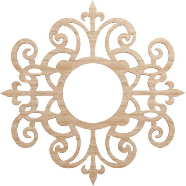 Ekena Millwork 0.25 in. x 7.125 in. x 22 in. Wood Medallion Moulding