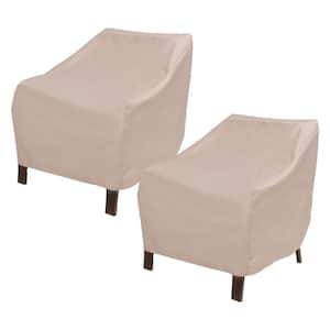27 in. L x 34 in. W x 31 in. H, Beige Chalet Patio Chair Cover, (2-Pack)