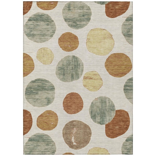 Chantille Machine Washable Indoor/Outdoor Abstract ACN3056 Cream 9 ft. x 12 ft. Area Rug