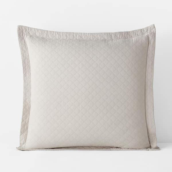 The Company Store Legends Hotel Norfolk Taupe Egyptian Cotton Blend Euro Sham