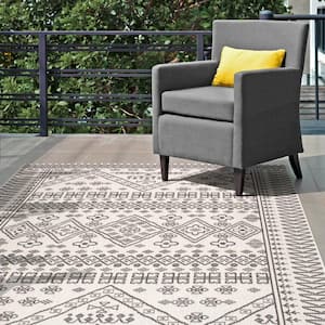 Kandace Ivory 10 ft. x 13 ft. Indoor/Outdoor Patio Area Rug