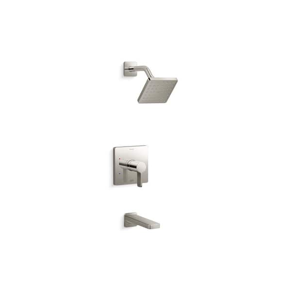 KOHLER Parallel Rite-Temp Single Handle Bath And Shower Trim Kit 2.5 GPM in Vibrant Polished Nickel