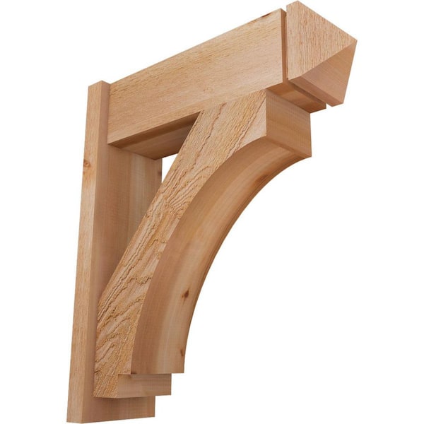 Ekena Millwork 8 in. x 30 in. x 26 in. Imperial Arts and Crafts Rough Sawn Western Red Cedar Outlooker