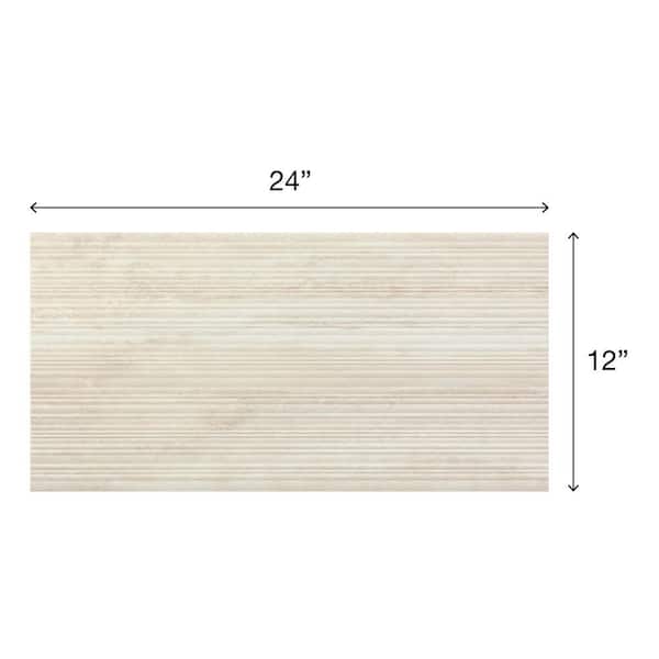 Daltile Calligo Tusk 12 in. x 24 in. Glazed Ceramic Fluted Wall Tile (15.56 sq. ft./case)