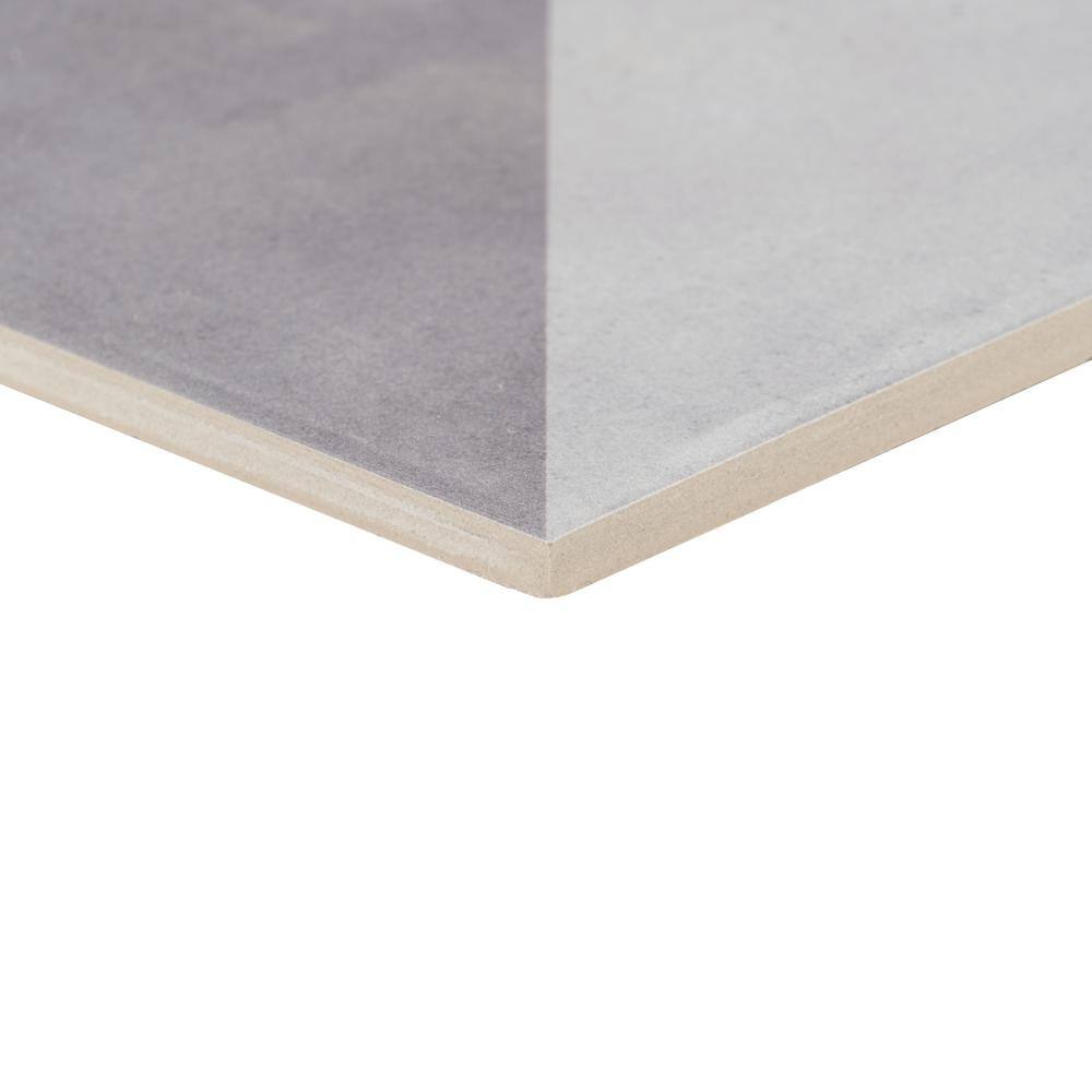 Quincy 8x8 Gray Porcelain Geometric Floor and Wall Tile