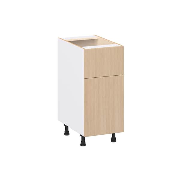 J COLLECTION Timberline 15 in. W x 24.5 in. D x 34.5 in. H Assembled Shaker Base Kitchen Cabinet in Mojavi Oak with 10 in. Drawer