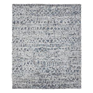 Shag Blue/Gray 9 ft. 6 in. x 13 ft. 6 in. Area Rug