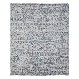 Shag Blue/Gray 7 ft. 9 in. x 9 ft. 9 in. Area Rug