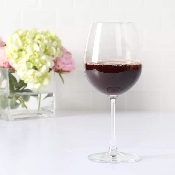 Viviana 4 Piece 20 Ounce Red Wine Glass Set in Clear