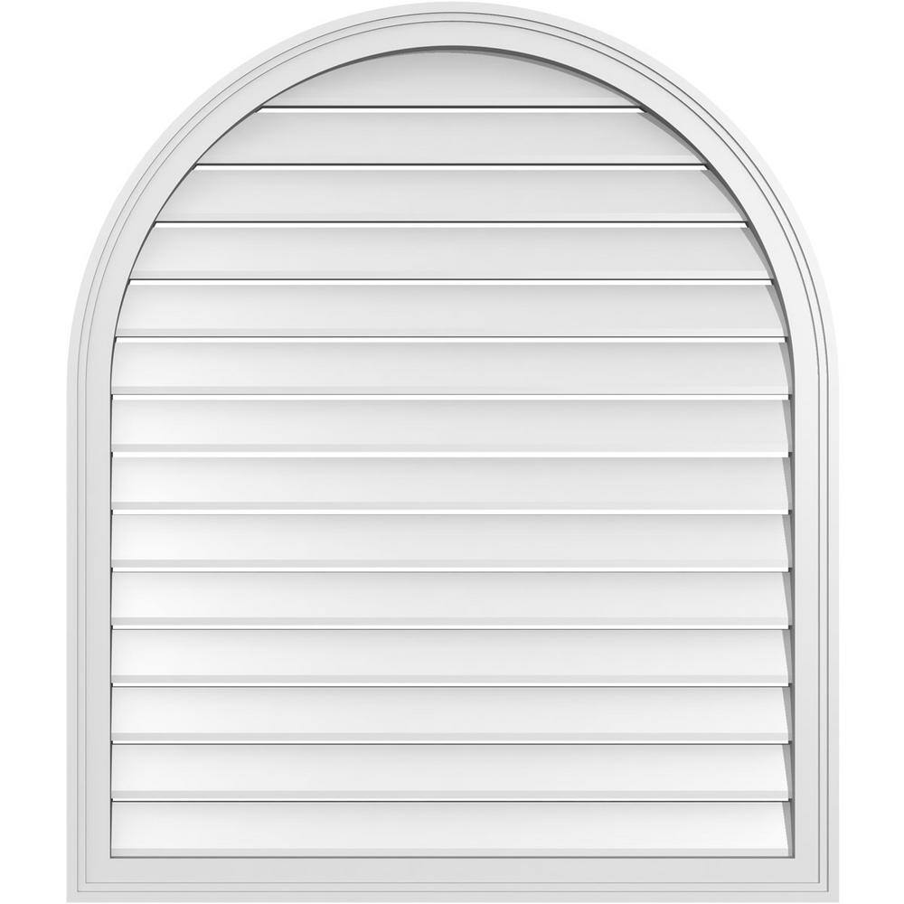 "36"" x 42"" Round Top Surface Mount PVC Gable Vent: Functional with Brickmould Frame" price history on PriceWatchPro