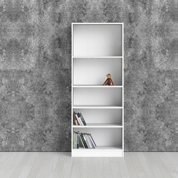 Tvilum Element 80 in. White Engineered Wood 5-Shelf Standard