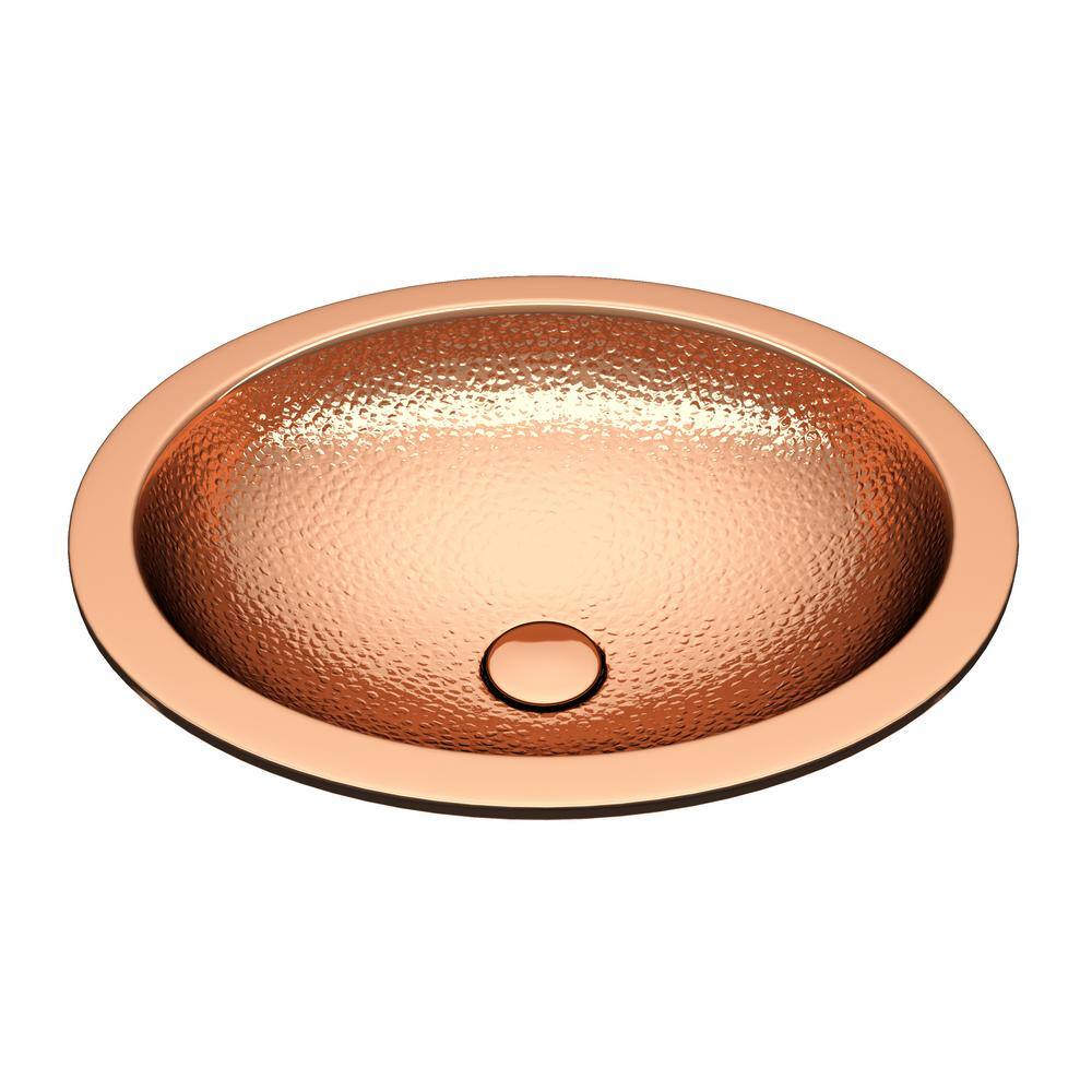 ANZZI Lux 19 in. Handmade Drop-In Oval Bathroom Sink in