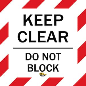 24 in. Keep Clear Do Not Block Floor Sign