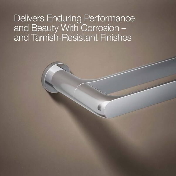 hi_ko KOHLER Avid 24 in. Wall Mounted Double Towel Bar in Polished