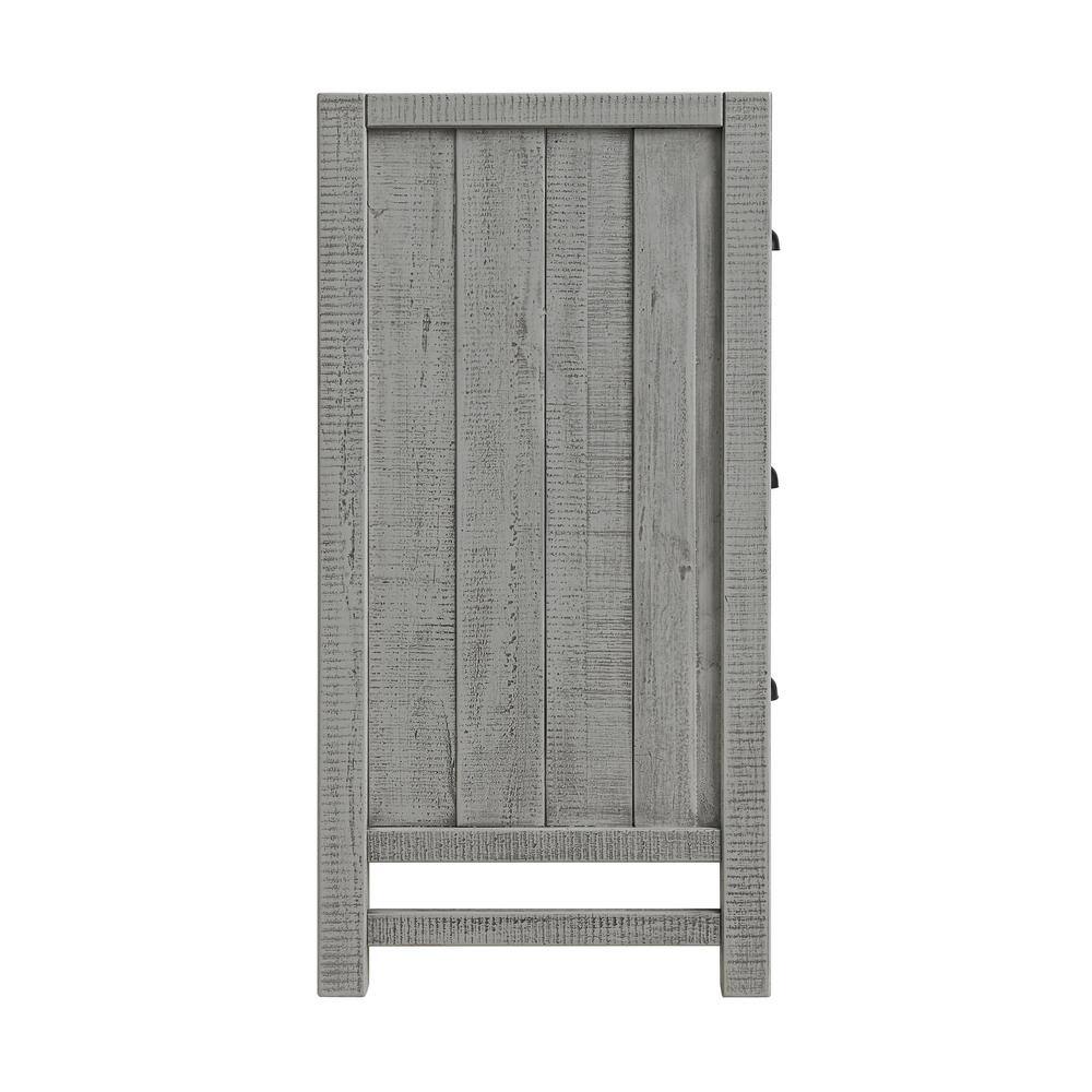 Arden 6-Drawer Double Dresser, Driftwood Gray Solid Pine Wood, Rustic Finish Ideal for Bedroom Storage and Organization - thumbnail 5