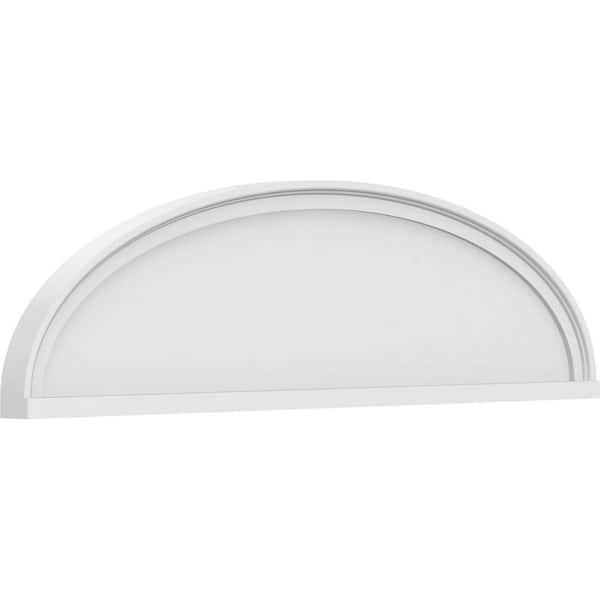 Ekena Millwork 2 in. x 44 in. x 12 in. Elliptical Smooth Architectural Grade PVC Pediment Moulding