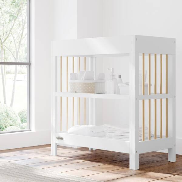 Graco Teddi White with Driftwood Changing Table with WaterResistant