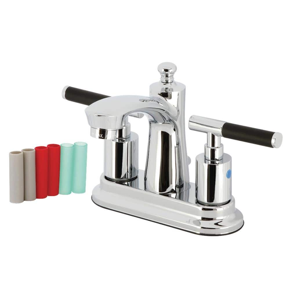 Kaiser 4 in. Centerset 2-Handle Bathroom Faucet with Plastic Pop-Up in Polished Chrome price history on PriceWatchPro