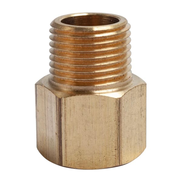 LTWFITTING 3/8 in. FIP x 3/8 in. MIP Brass Pipe Adapter Fitting (30-Pack)