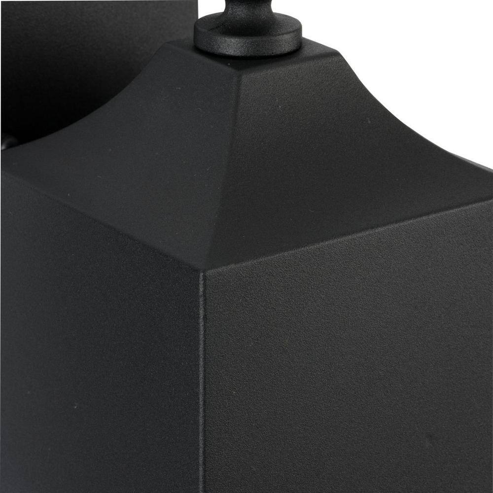 Textured Black and Antique Bronze Outdoor Wall Lantern with Geometric Cage