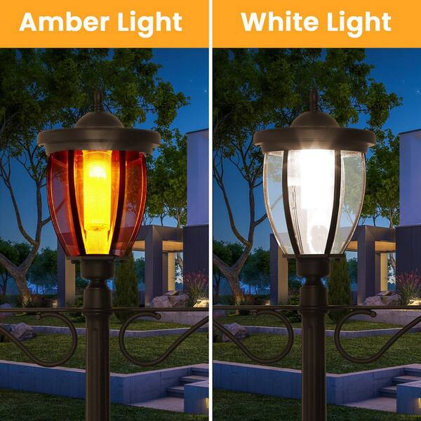 Sun-Ray Kenwick 1-Light Outdoor Bronze Integrated LED Lamp Post