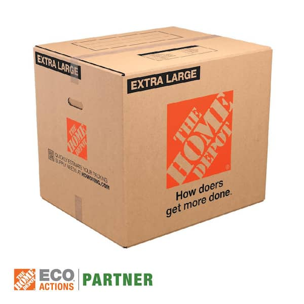 The Home Depot 24 in. L x 20 in. W x 21 in. D Extra-Large Moving Box with Handles (20-Pack)