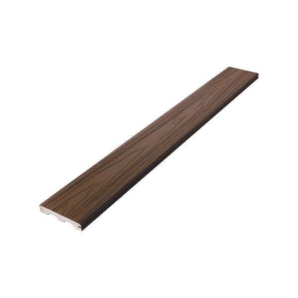 Fiberon - ArmorGuard 15/16 in. x 5-1/4 in. x 12 ft. Forest Brown Grooved Edge Capped Composite Decking Board