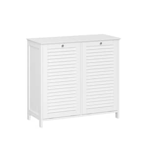 Ellsworth 32 in. W x 14 in. D x 30 in. H Double Tilt-Out Laundry Hamper in White