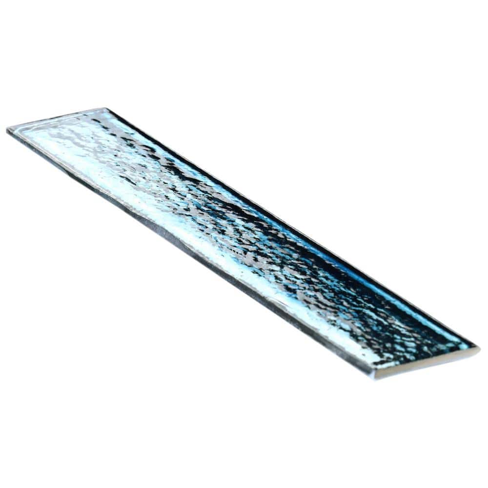 Apollo Brick Polished Blue Glass Subway Wall Tile