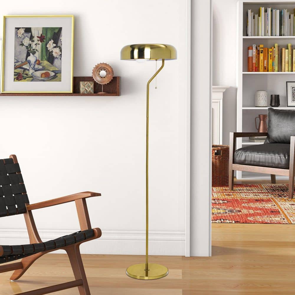 55 in. H Gold Metal Tree Floor Lamp with Metal Shade price history on PriceWatchPro