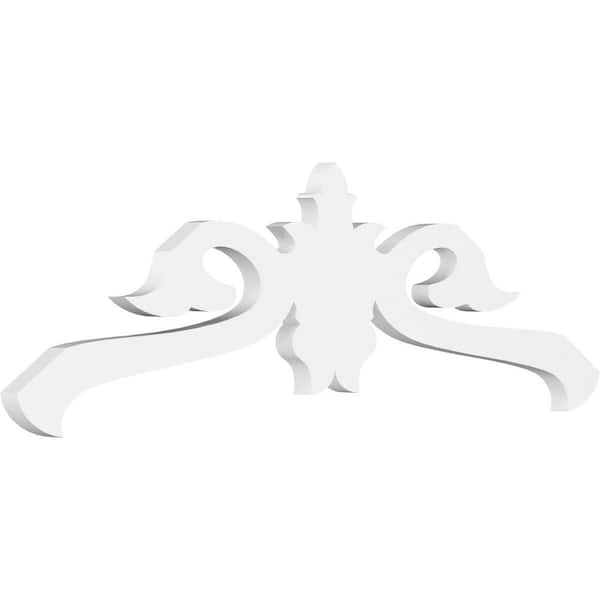 Ekena Millwork 1 in. x 36 in. x 12 in. (8/12) Pitch Florence Gable Pediment Architectural Grade PVC Moulding