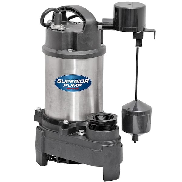 Superior Pump 3/4 HP Submersible Stainless Steel-Cast Iron Sump Pump