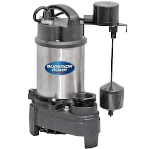 3/4 HP Submersible Stainless Steel-Cast Iron Sump Pump